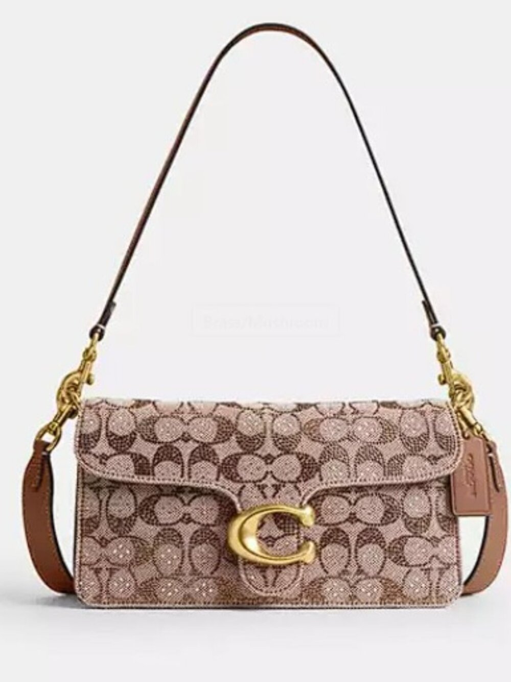 NWOT - Coach Tabby 26 In Crystal Signature Jacquard, Mushroom/Brass